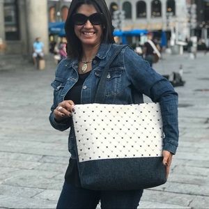 Blue Tote Bag / Fashion Tote Bag